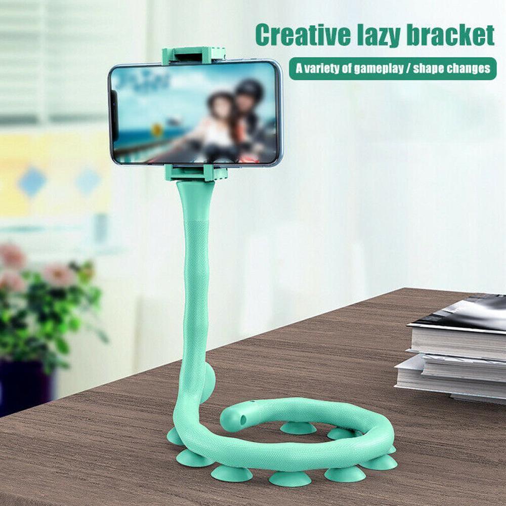 Shellnail søt caterpillar lazy bracket mobiltelefon holder orm fleksibel telefon sugekopp stativ for hjemmevegg stasjonær sykkel
