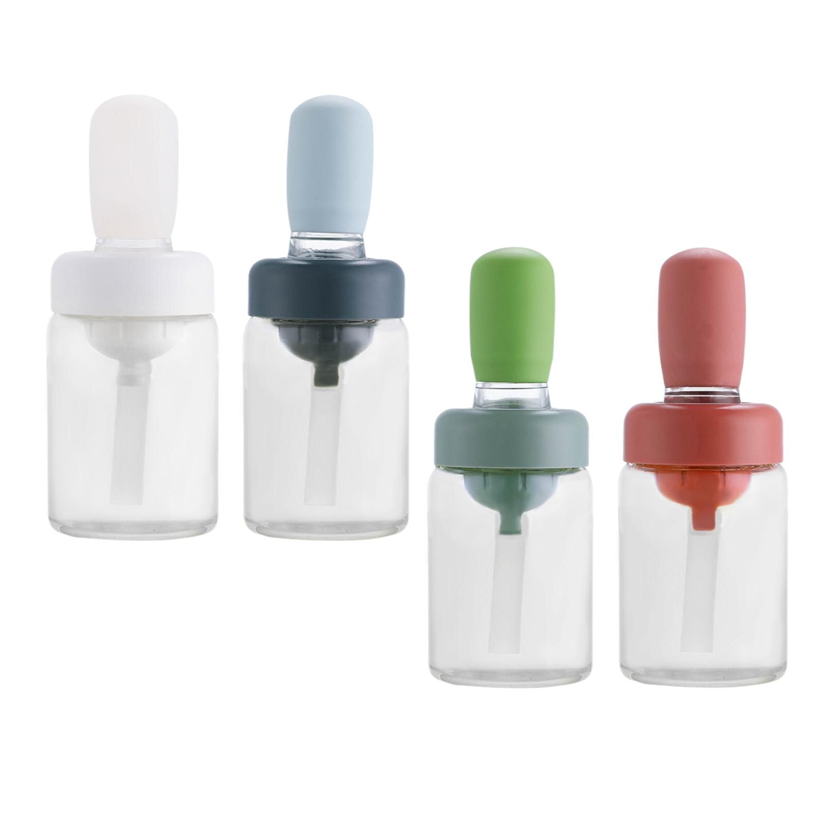 Draagbare Olie Fles Met Siliconen Borstel Olie Container, grill Olie Borstels 180Ml Olie Dispenser Voor Bbq Grill Outdoor Gadget Gereedschap