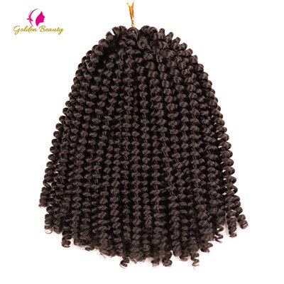 8inch Spring Twist Crochet Braids Synthetic Braiding Hair Crochet Hair Extensions 30 strands/pack Golden Beauty: #4