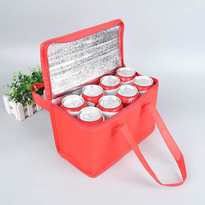 Large Portable Ice Bags Cooler Bag Folding Insulation Nonwoven Lunch Leisure Picnic Packet Bento Box Food Thermal Bag