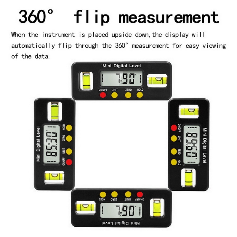 100mm Digital Protractor Angle Finder Electronic Level Box 360 Degree Digital Inclinometer Angle Measuring Tool With Magnets