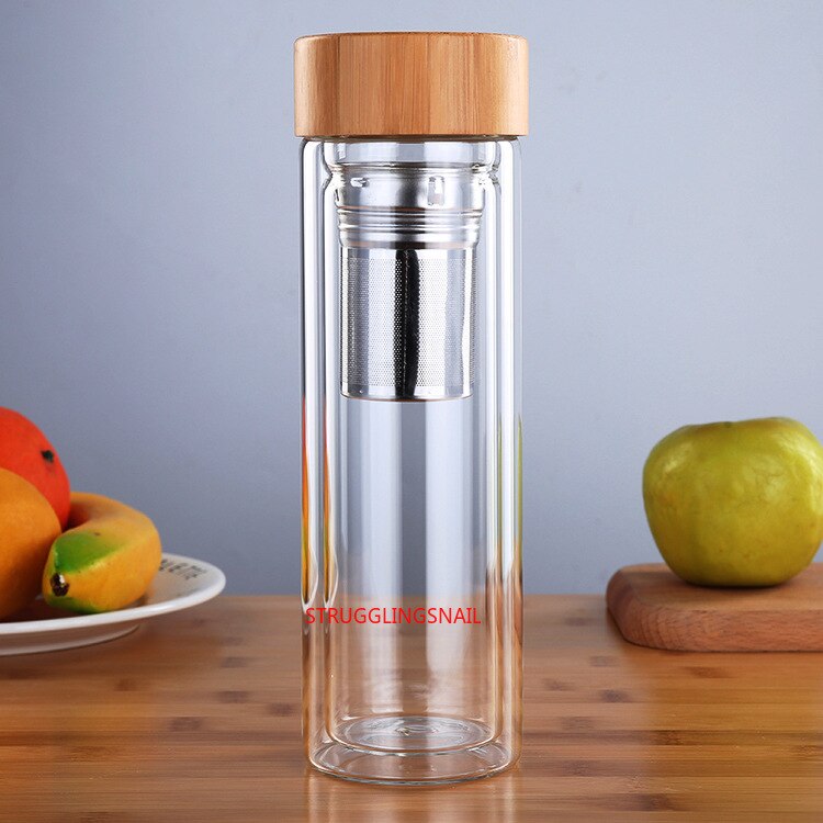 Bottiglia Infusore In Vetro Cristallo Ancient Wisdom – 0,5L Con Tappo A Vite, Per Tè E Pietre Preziose