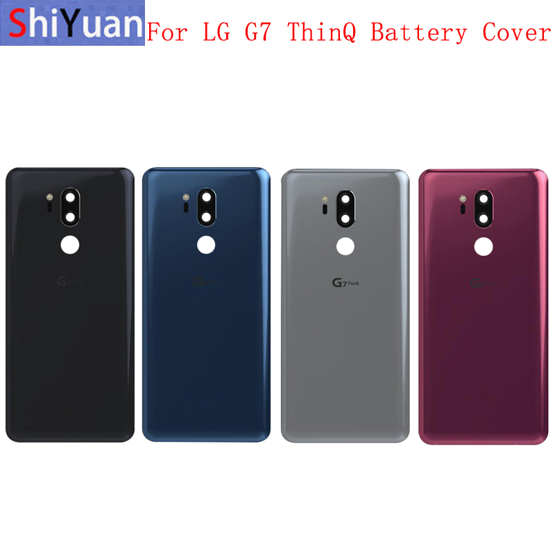 Back Battery Cover Rear Door Panel Housing Case For LG G7 ThinQ Battery Cover with Camera Lens Logo Replacement Part