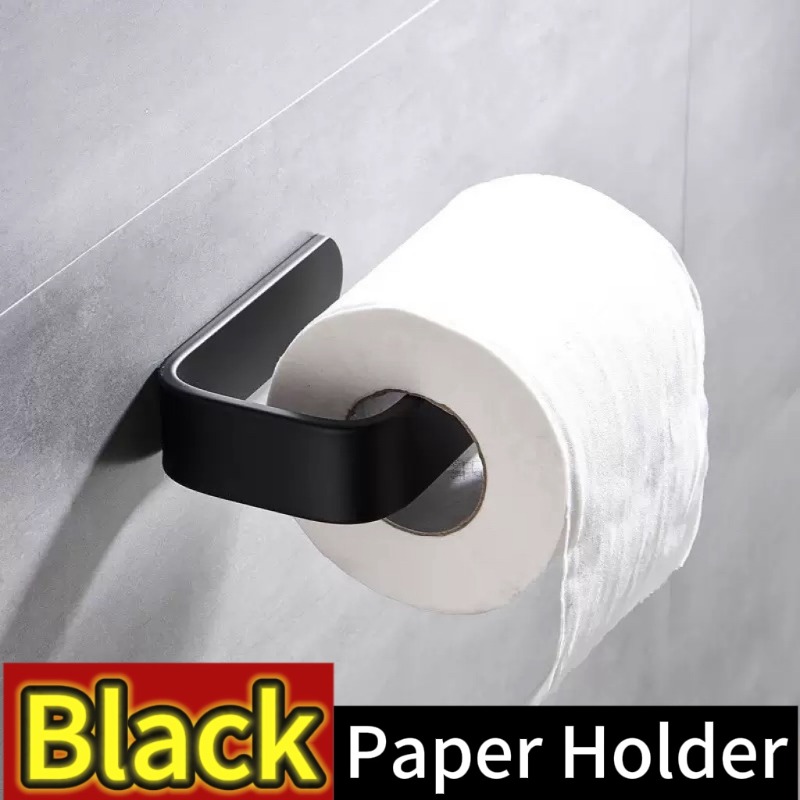 Plastpapirholder selvklebende toalettrullholder uten hulleteknikk kjøkken dårlig forlenger oppbevaringsstativ: Rød