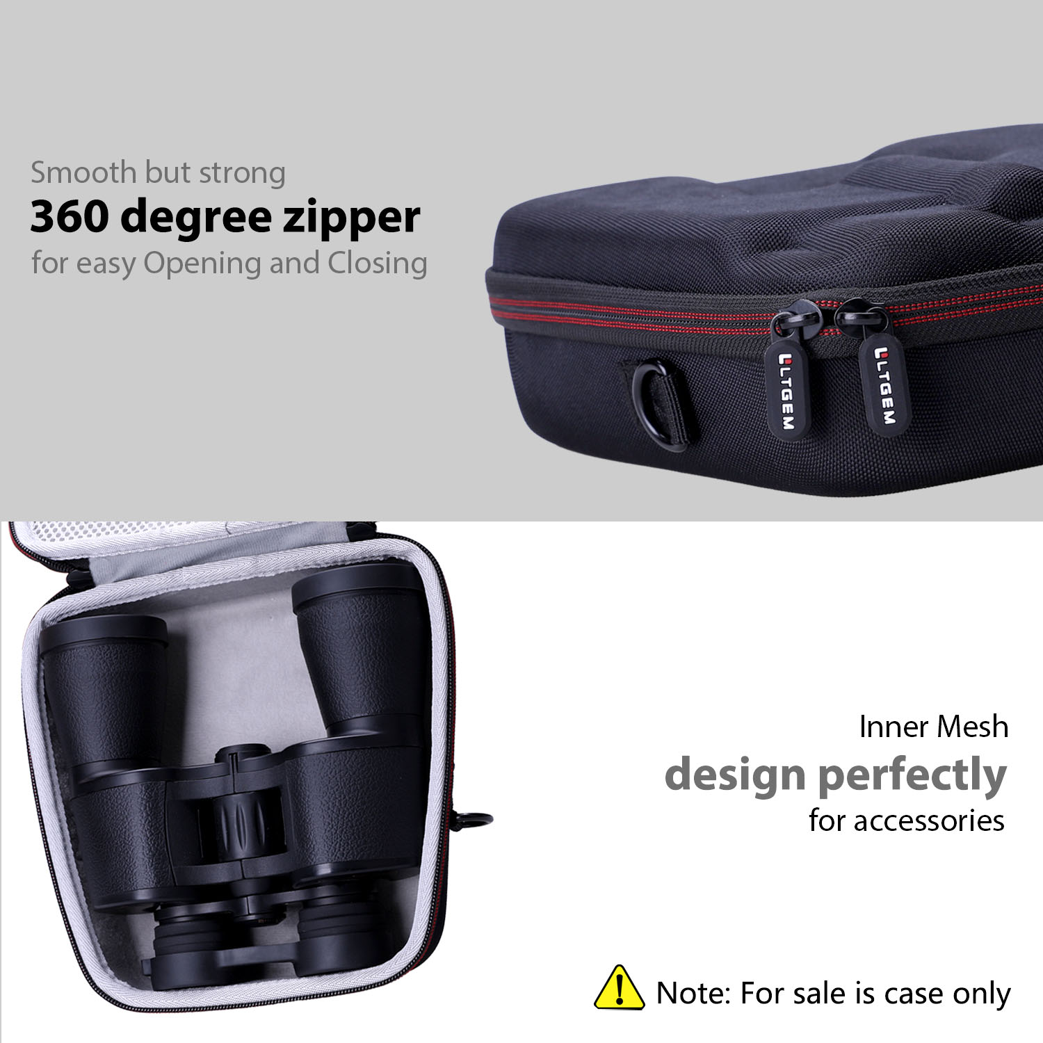 Twardy futerał EVA do lornetki TQYUIT lub FONSAWA 20x50, BAK4 Prism FMC Lens Binoculars Ochronna torba do przechowywania (tylko etui!)