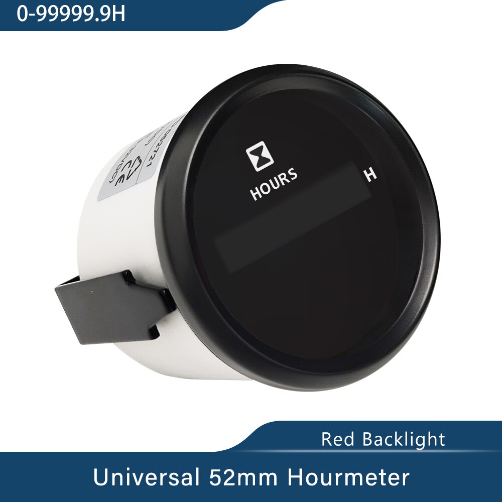 LCD Display Waterdicht 2 "Digitale Urenteller voor Bike Motorcycle ATV Auto Boot Met Rode Backlight 9- 32 V