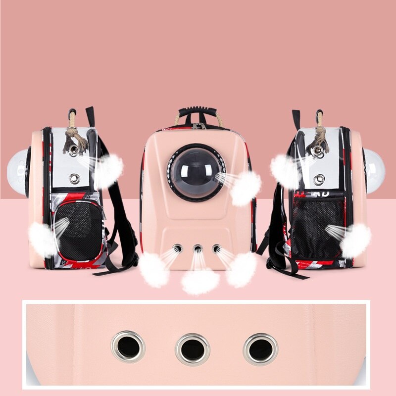 Space Capsule Astronaut Pet Cat Backpack Bubble Window for Kitty Puppy Chihuahua Small Dog Carrier Crate Outdoor Travel Bag Cave