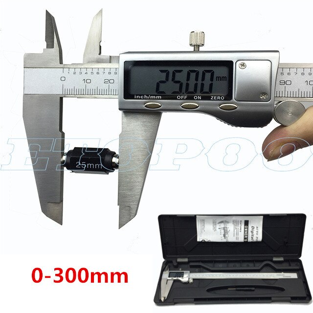0-150mm 200mm 300mm Stainless Steel Digital Caliper Origin Mode Electronic Vernier Caliper Micrometer Digitaler Messschieber BOX: 0-300mm metal