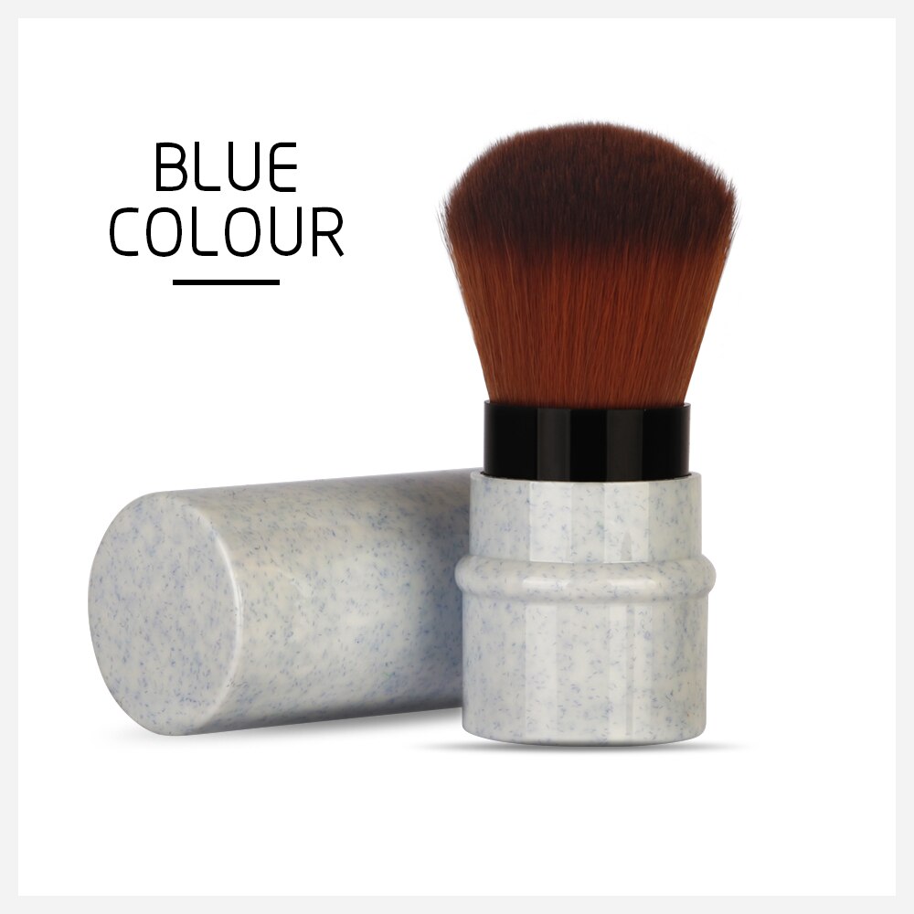 1PC Mini Versenkbare machen-hoch Pinsel mit Deckel Weiches Haar Stiftung Pulver erröten Pinsel Reisen Kosmetik Schönheit machen-hoch Werkzeuge 4 farben: Blau