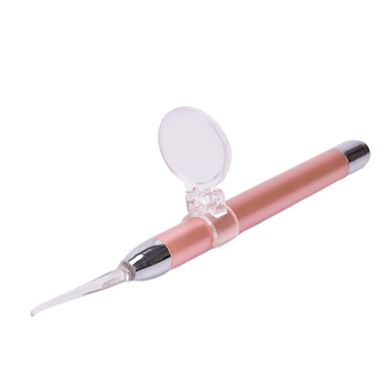 LED FlashLight Baby Earpick Ear Cleaner Endoscope Penlight Spoon Cleaning Ear Curette Light Spoon with Magnifier Ear Wax Removal: Pink Ear pick