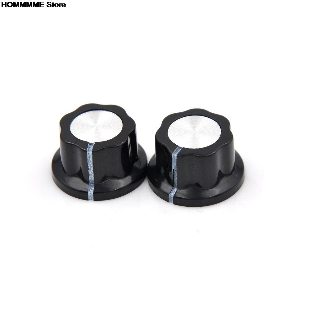 Bouton de potentiomètre à capuchon rotatif, 10 pièces/paquet, MF-A01 A01, potentiomètre en bakélite, matériau plastique métal noir