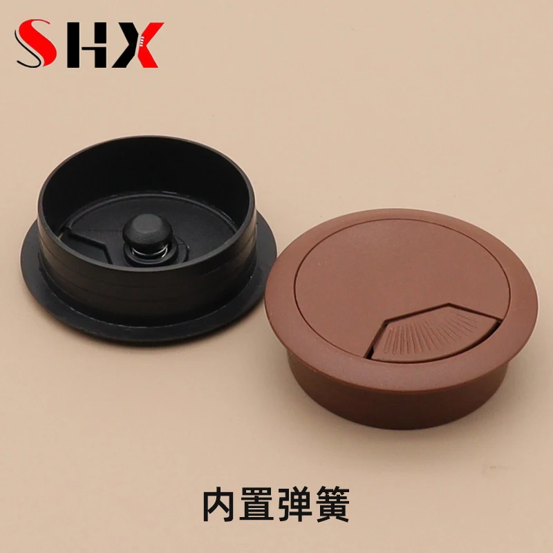 35mm 50mm 53mm 60mm 80mm Desktop Wire Hole Cover Computer Grommet Line Box Desk Table Cable Fastener Cable Clamp Buckle Line