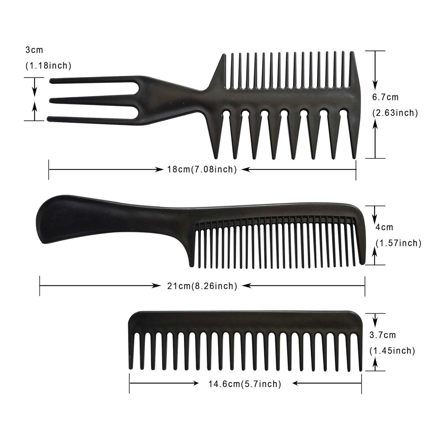 10Pcs Hair Styling Comb Set Salon Barber Hairstylist Big Wide Tooth Comb Hair Brush Retro Hairdressing Style Accessories