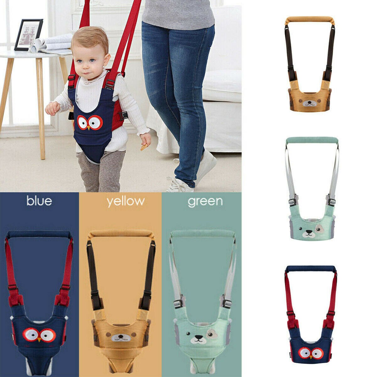 Cinturón de seguridad para bebé, accesorios para caminar, arnés de seguridad, asistente de paseo, arneses y correas, novedad de