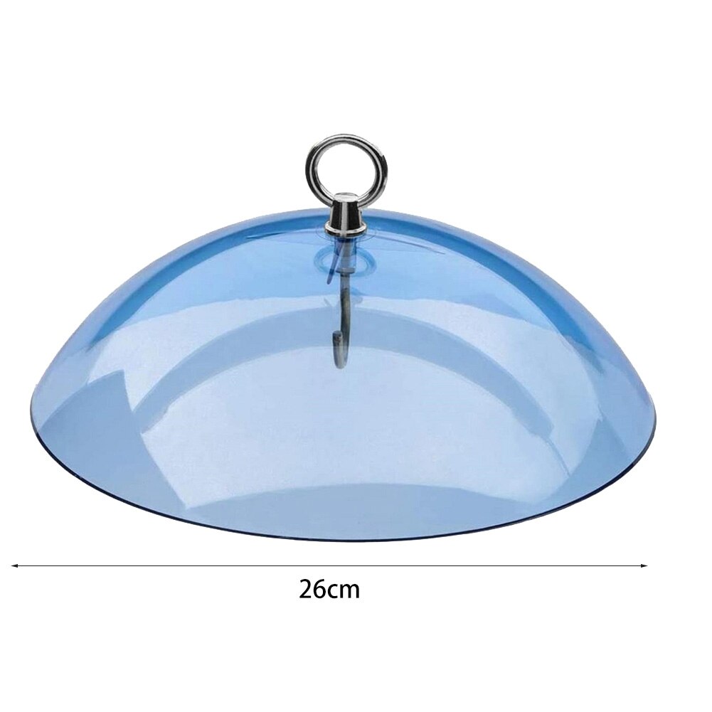 Hanging Bird Feeder Protective Cover Hummingbird Feeder Rain Cover Protection Mealworm Feeder Baffle for Home: Blue