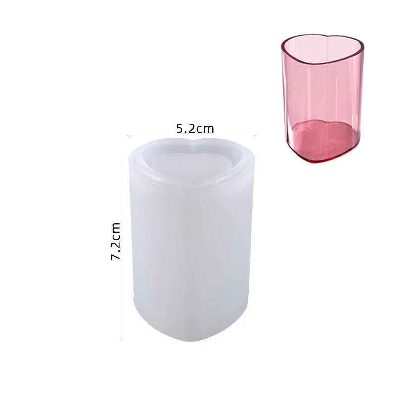 Caja de almacenamiento de portalápices, moldes de silicona para arcilla, florero, hormigón, cemento, Molde de resina, vela de aromaterapia, molde para taza: Caqui oscuro