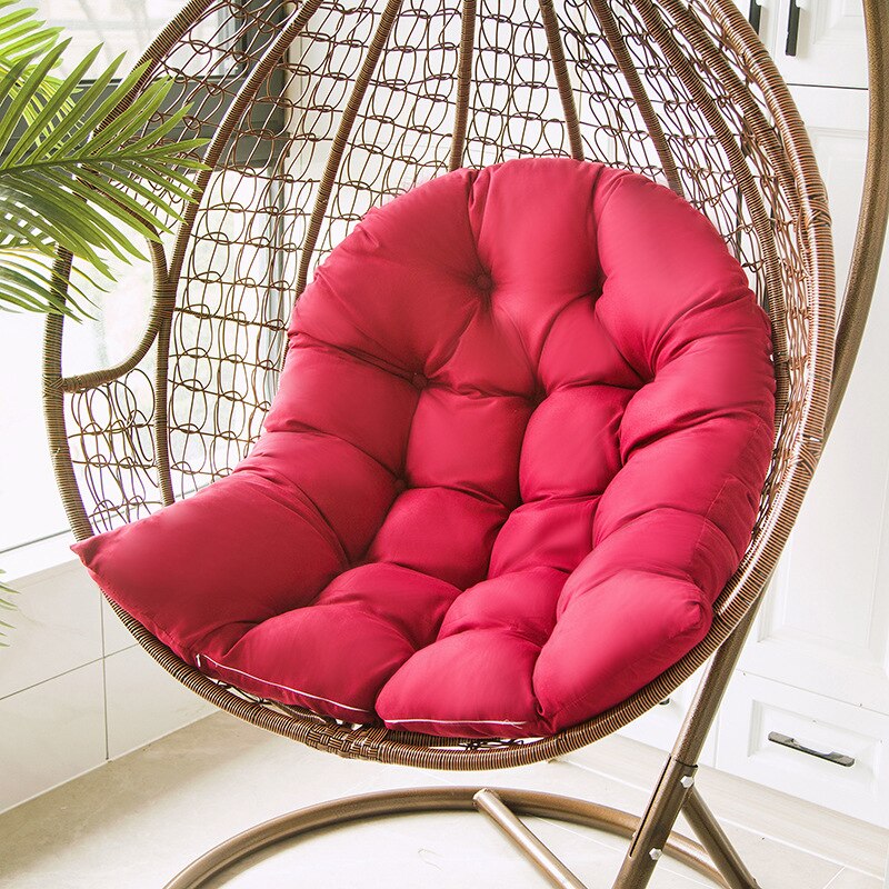 Ei Stoel Mat Swing Hangmat Kussen Schommelstoel Kussen Cradle Kussen Tuin Outdoor Indoor Home Decor Zonder Swing Stoel: Wine Red Cushion