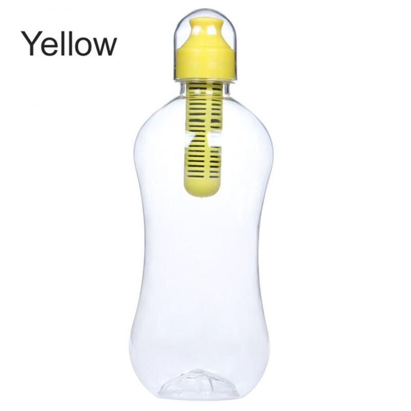 550Ml Filter Water Fles Met Ingebouwde Actieve Kool Draagbare Outdoor Reizen Waterfles Herbruikbare Huishoudelijke Drinken Fles: yellow
