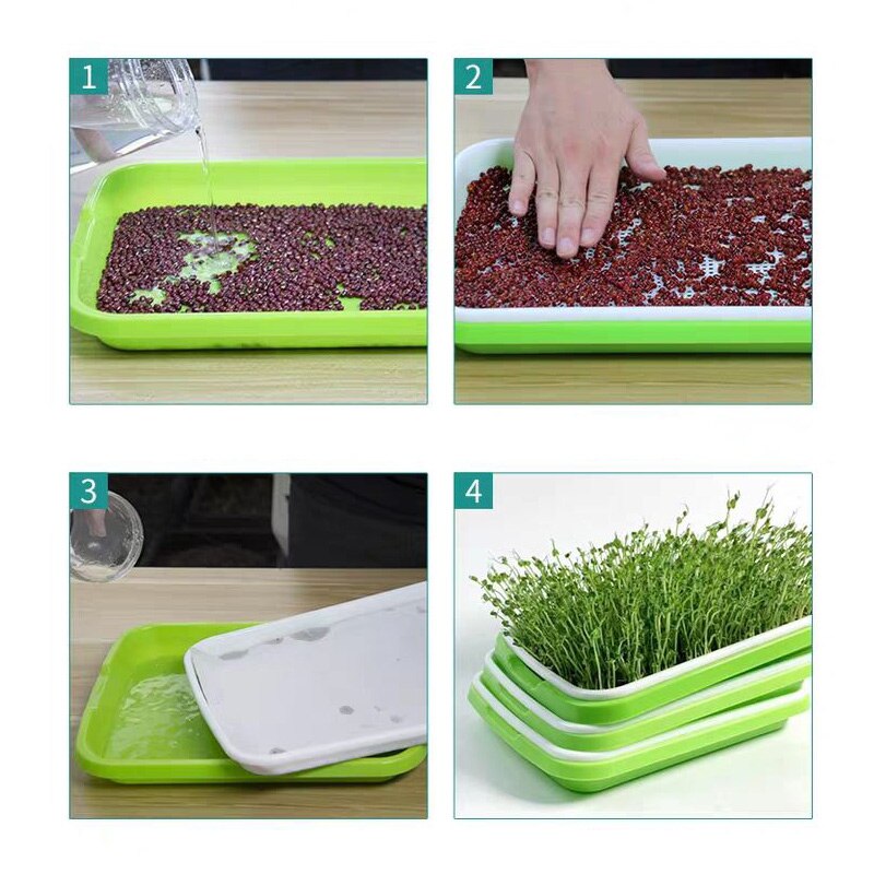 Sistema hidropónico, bandeja de plántulas, germinador sin cola, semillas vegetales, caja de cultivo de raíz, gran capacidad, protector de cultivo para jardín