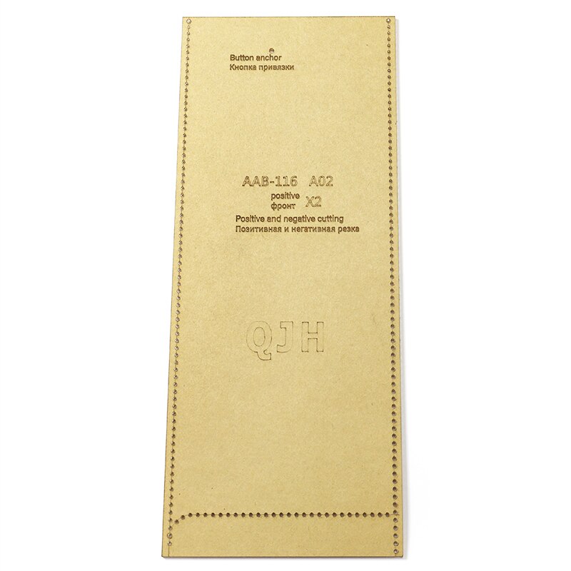 DIY Handmade Personality Men Document Envelope Packaging Kraft Paper and Acrylic Template Handmade Leather Craft Bag