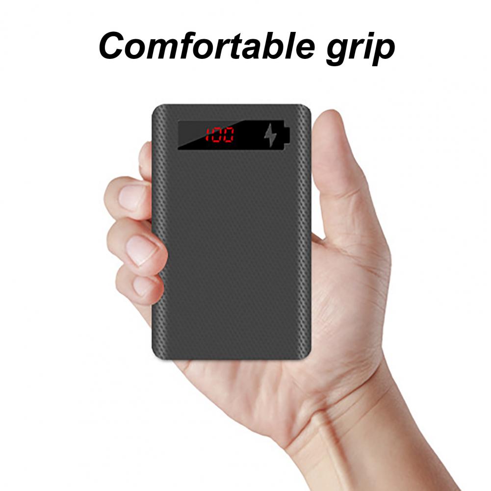 Lightweight Power Bank Box LED Digital Display Multiple Circuit Protection Excellent 5x18650 Portable Charger Case