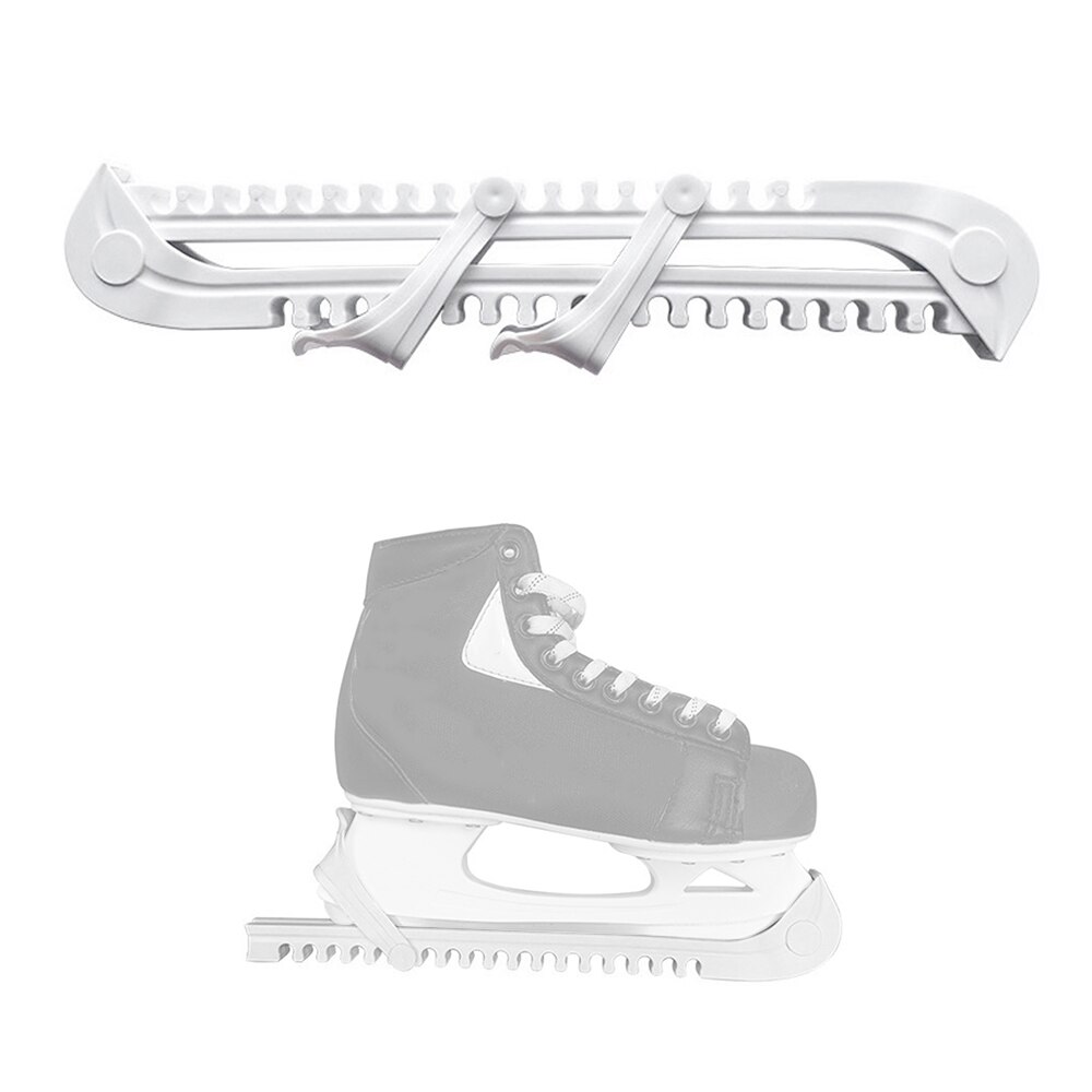 1 Pair Sports Blade Skate Guards Ice Skate Blade Protective Covers Adjustable Figure Hockey Skate Accessories: White