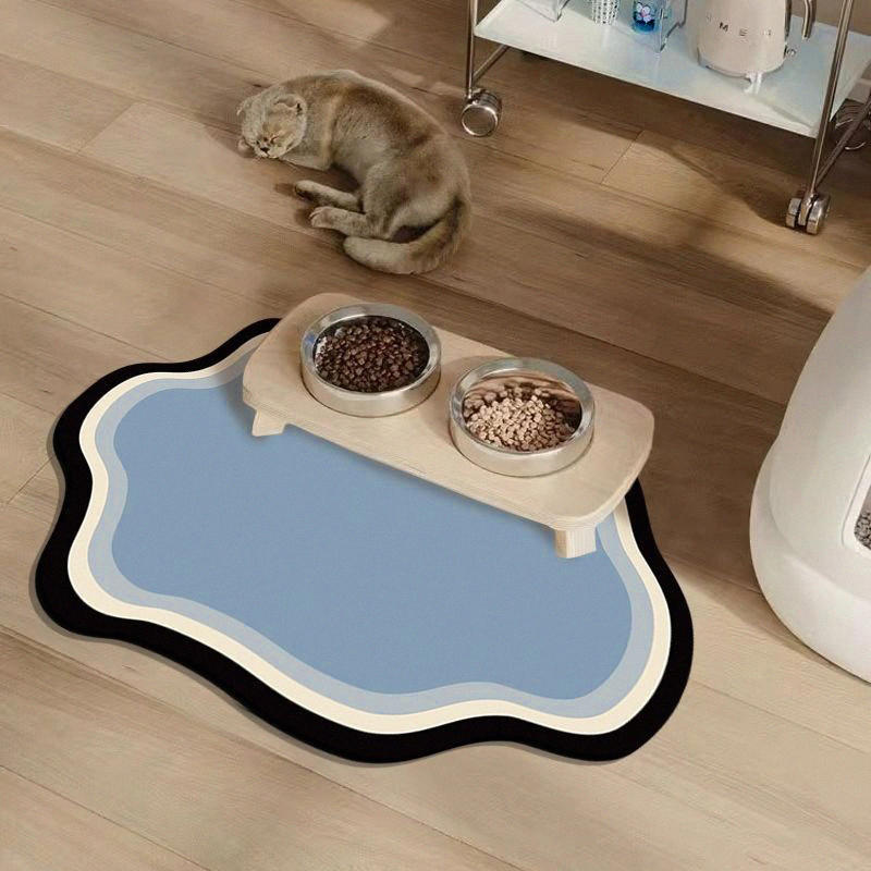 1 pz estate tinta unita tappetini per animali domestici antiscivolo assorbente resistente all'usura a prova di perdite facile da pulire tappetini per cibo per cani tappetini per cibo per gatti