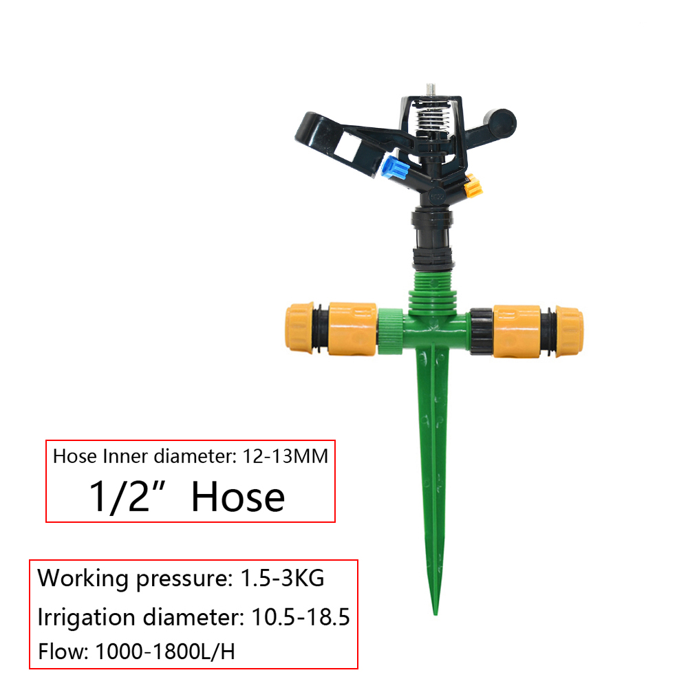 Automatische roterende straalsproeiers met  g1/2 mannelijke schroefdraad sproeikoppen voor tuin-, landbouw- en gazonirrigatie: Paars