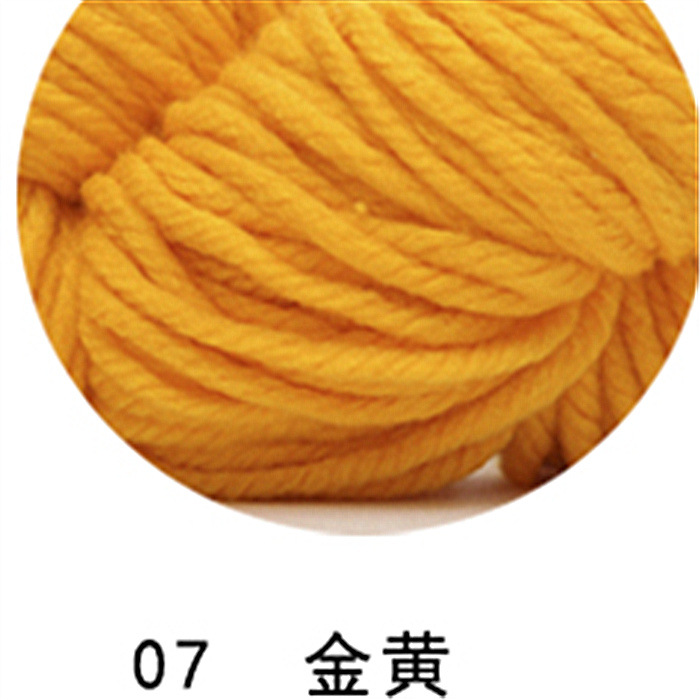 Hilo de lana acrílica para tejer suéter, hilo de ganchillo, manualidades DIY, acrílico, grueso, bufanda, chales, manta, 250g/bola: Oro