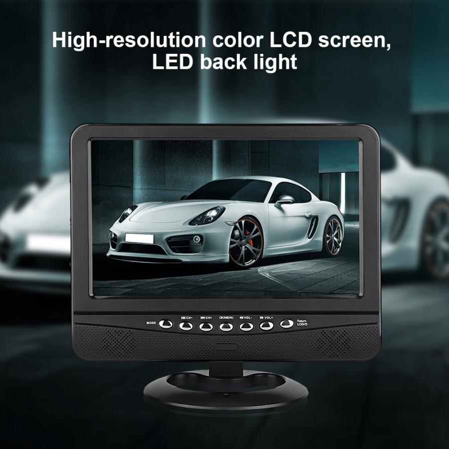 9.5 inch Wide Viewing Angle Car Portable TV Analog... Grandado