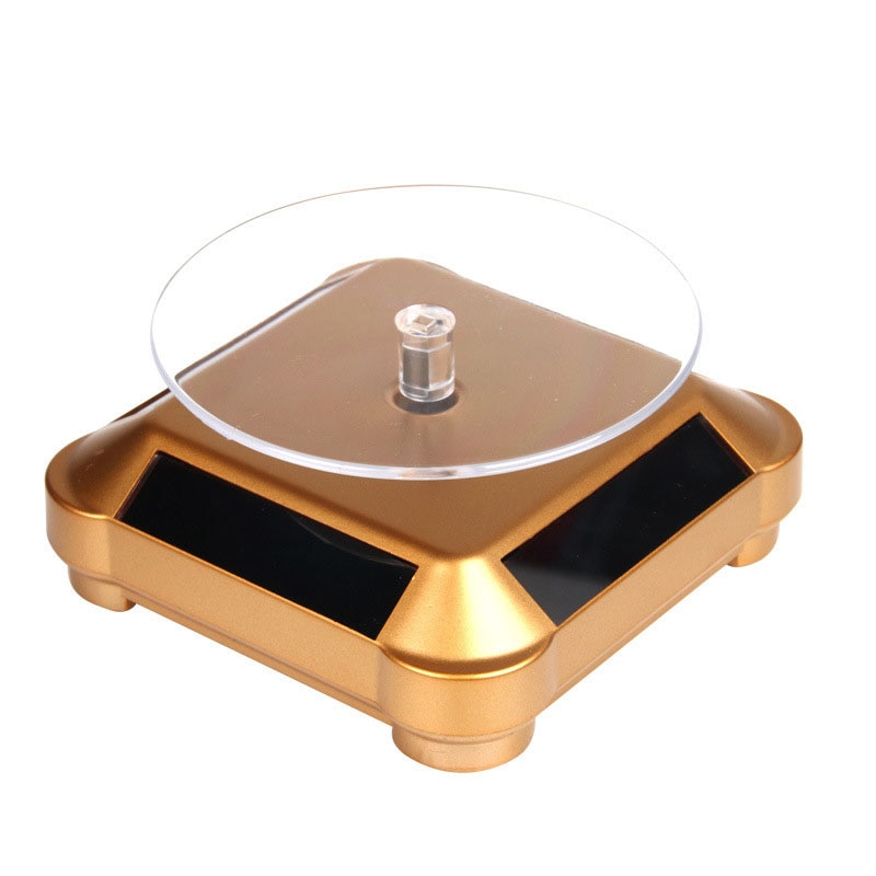 Solar Showcase 360 Automatic Rotating Turntable Jewelry Organizer Necklace Bracelet Watch Phone Display Stand AUG889