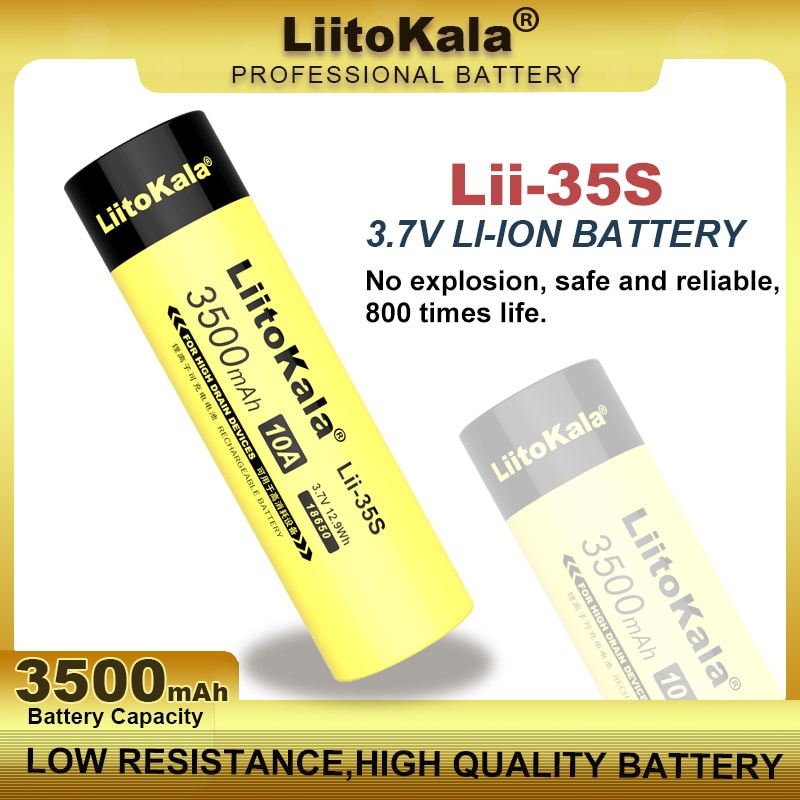 1-8 Stuks Liitokala Lii-35S 18650 3.7V 3500 Mah Oplaadbare Lithium Batterij Voor Led Zaklamp