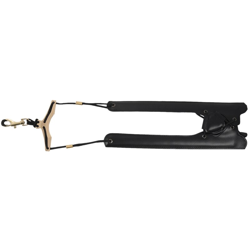 Adjustable Leather Saxophone Shoulder Neck Strap with Buckle Width 24Mm for Sax Players Music Lovers