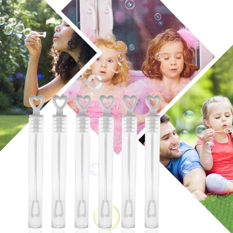 Love Heart Bubble Wand Tube Wedding Party Soap Carry Bottle Playing Fun Magic Decor Compact And Portable Convenient Kid Toys