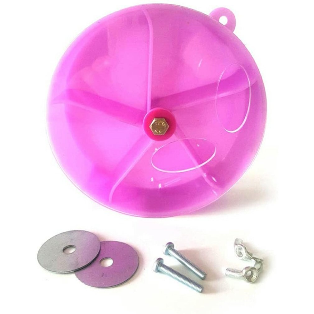 Parrot Biting Toy Bird Toy Rotate Wheel Foraging Ball Educational Feeding Toy Foraging Ball Divided Food Box: purple