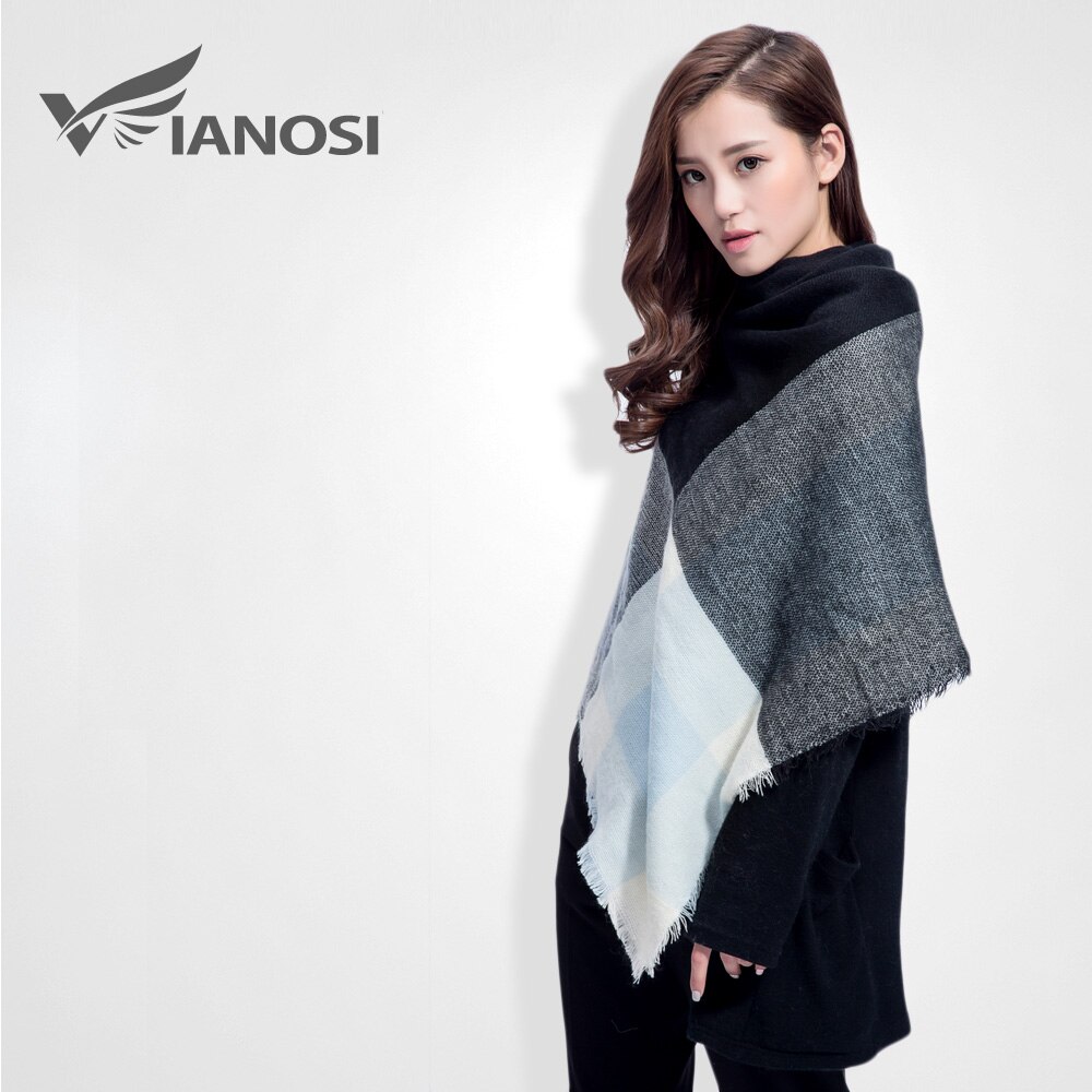 [VIANOSI] plaid sjaal vrouwen Thicken Zachte Winter sjaal Mode Sjaals DS033