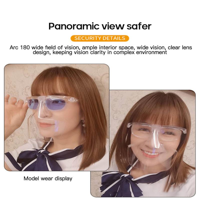 1PC Upgrade Face Shield Eye Shield Mouth Protection Face Protection Anti-droplet Anti-splash Isolation Shield Outdoor Products