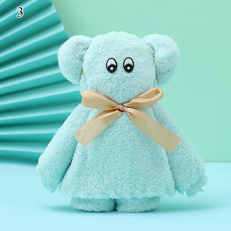 Cartoon Bear Coral Fleece Towel Absorbent Coral Velvet Towel Shower Hair Face Hand Towel Wedding Party Bathroom Towels: 3