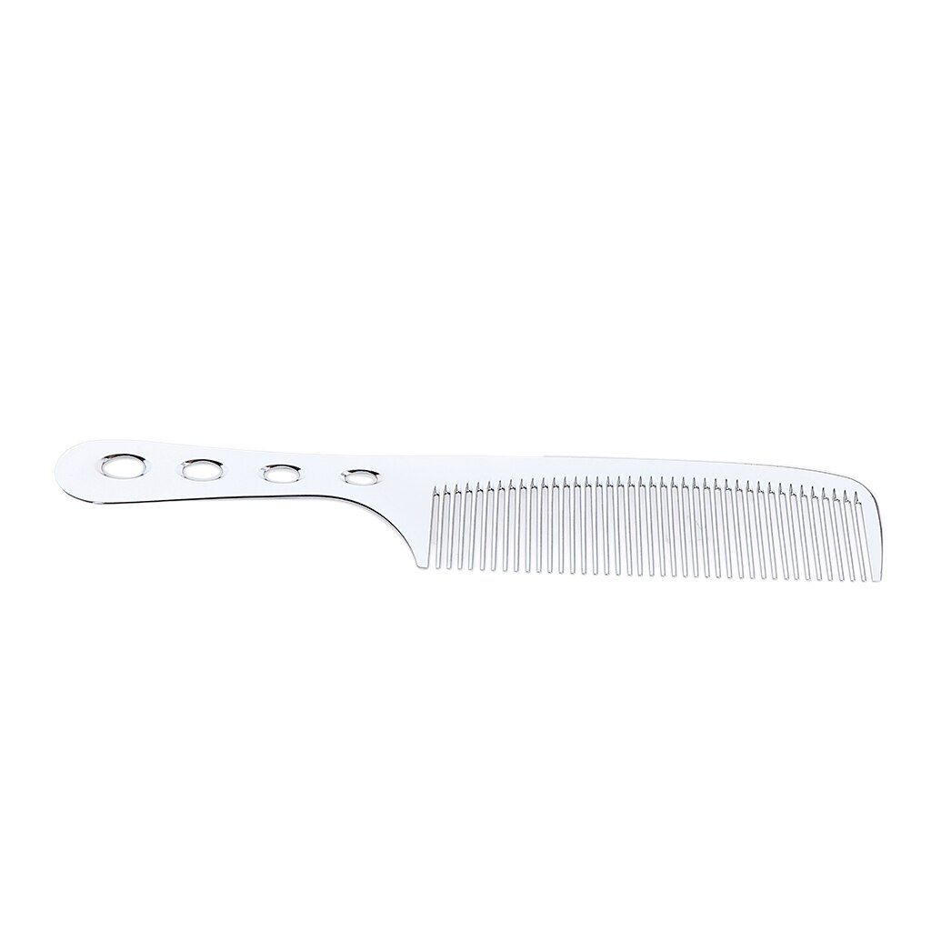 Lightweight Space Aluminum Antistatic Haircutting Styling Hairdressing Barber Comb, 8.5 inches: Silver
