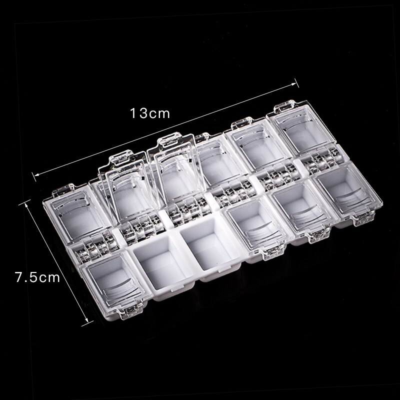 Boîte de rangement vide en plastique multi-tailles pour Nail Art, boîte de rangement pour strass et gemmes, boîte de rangement pour Nail Art, étui pour accessoires de peinture diamant: Q05469