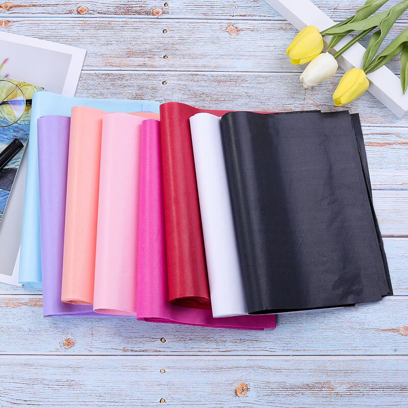 100 ark/pose 21 x 30cm retro farverigt silkepapir indpakning håndværkspapir gør-det-selv-foldning håndlavet papir festindretning gør-det-selv-indpakning