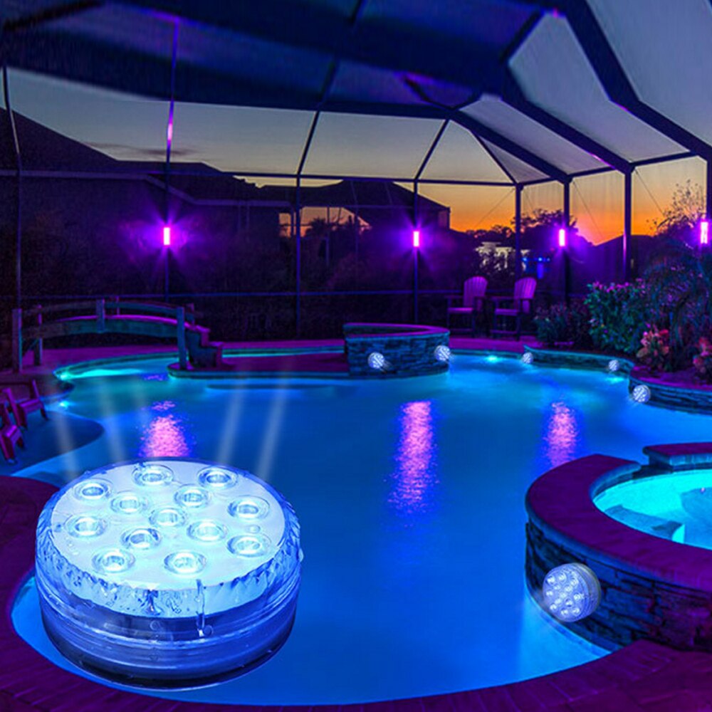 13 Led Remote Control RGB Submersible Light AA Battery Operated Underwater Night Lamp Outdoor Vase Bowl Garden Party Decoration