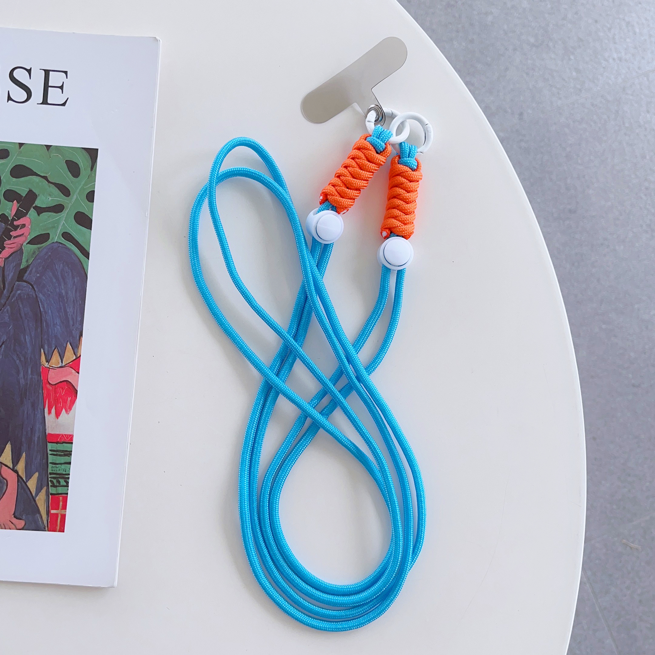 Cordón para teléfono móvil, cuerda cruzada para teléfono móvil, cuerda cruzada para bolso de mujer, cuerda antipérdida multiusos, nueva: Rose Gold