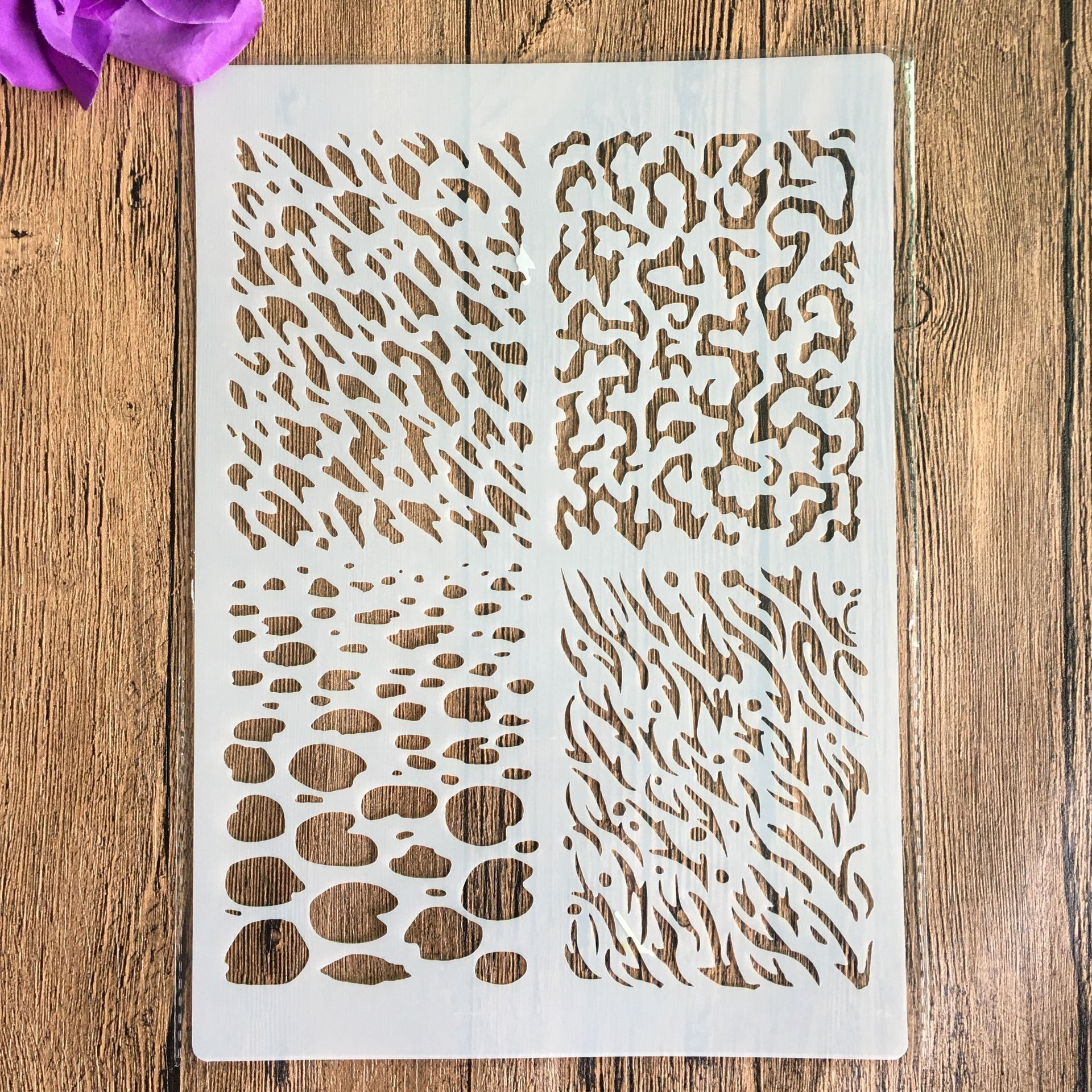 Stencil di design formato A4 per pittura murale Scrapbooking Timbro Album Decorativo Goffratura Carta artigianale Stencil quadrati in mattoni fai-da-te: YELLOW