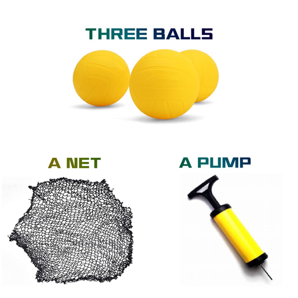 Pump Net Outdoor Mini Volleyball Set Team Sports Family Yard High Bounce Fun Lawn Fitness Equipment Game With 3 Balls Beach