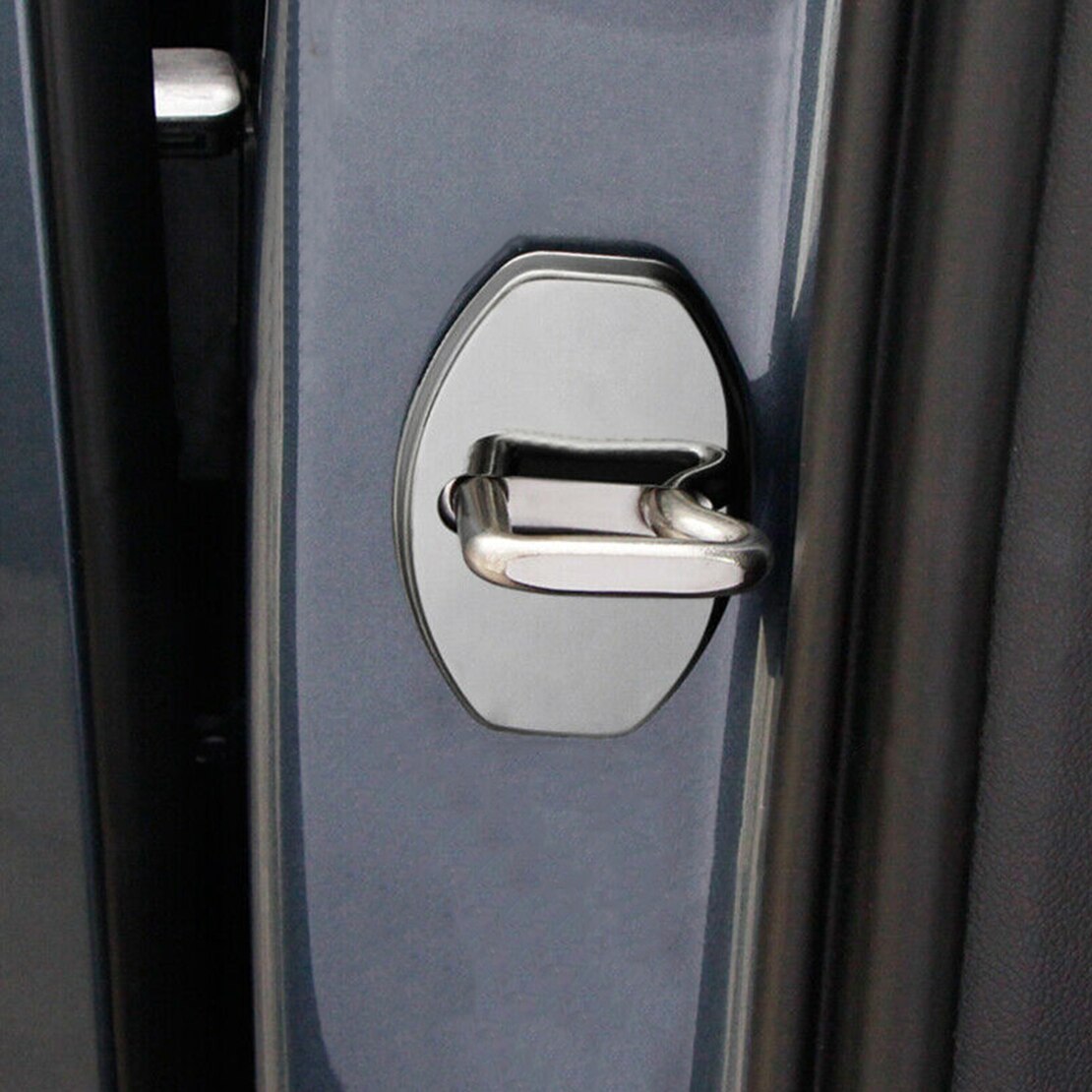 Car 4pcs Stainless Steel Door Lock Cover Buckle Trim Cap Decor Protective Case Fit for Porsche Boxster Cayman Cayenne