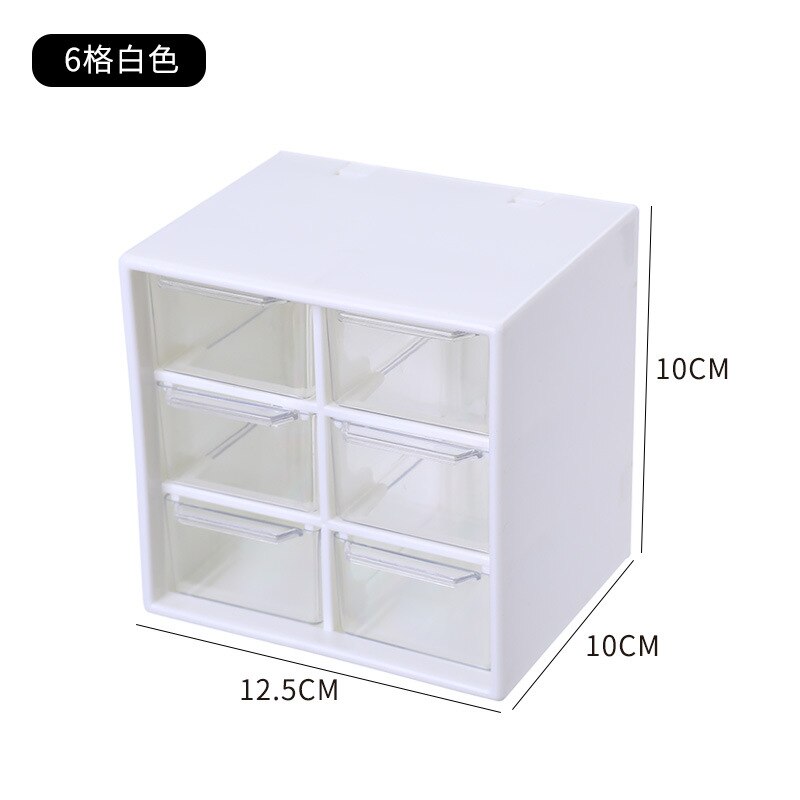 Kawaii White/Pink 6/9 Grid Drawer Desktop Organizer Desk Storage Box Free Sticker School Stationery Accessories Storage Boxes: B