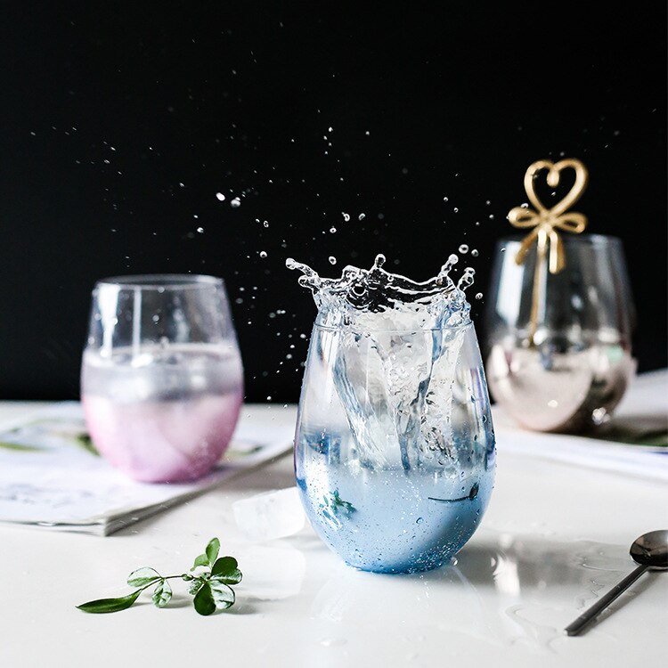 Bouteille d'eau en verre 500ML INS ciel étoilé, tasse ventre, pour la maison, tasse Kawaii, pour jus de lait, café, Smoothie, boisson, bière