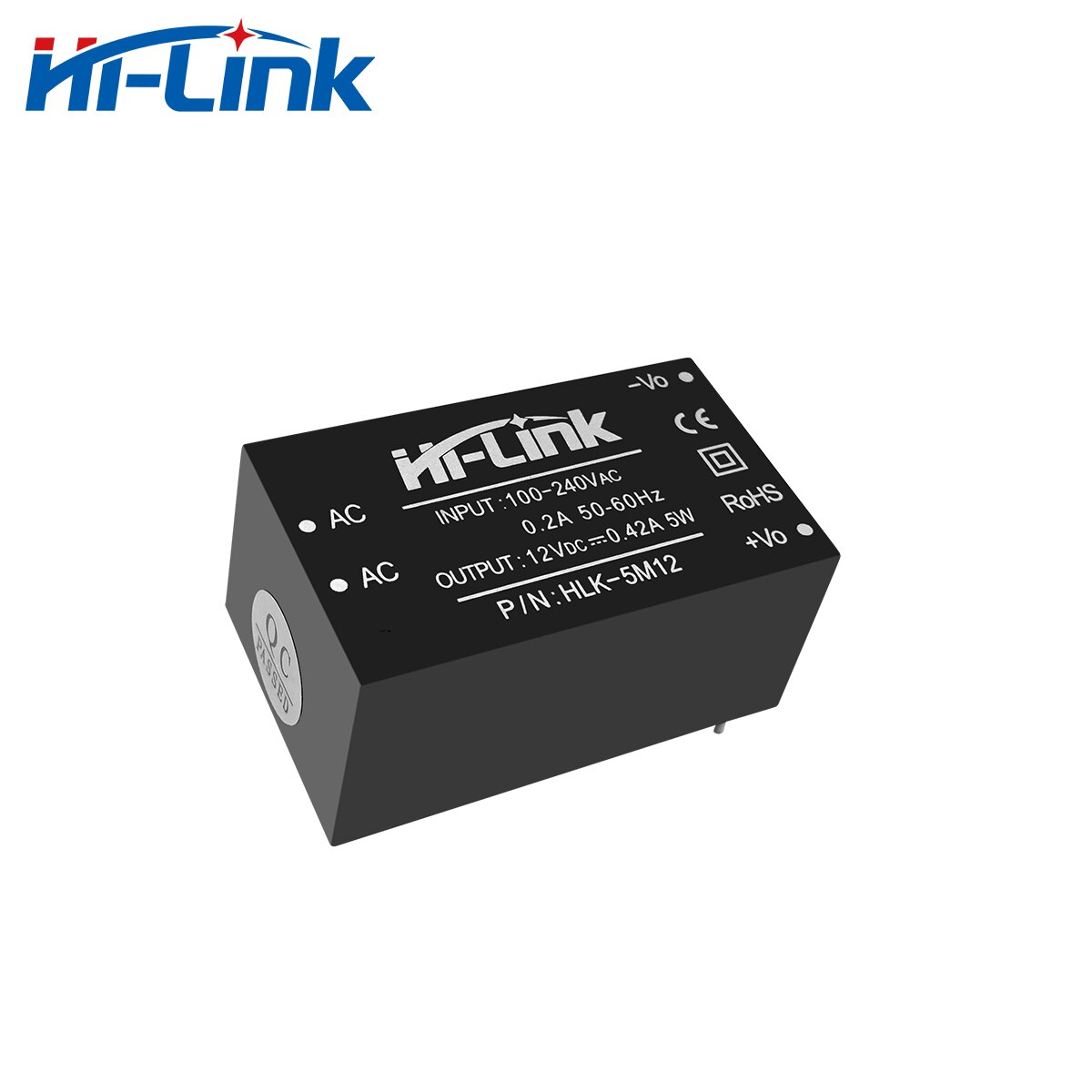 5 unids/lote Shenzhen Hi-Link 220V a 12V 5W interruptor doméstico original cargador de energía AC DC convertidor