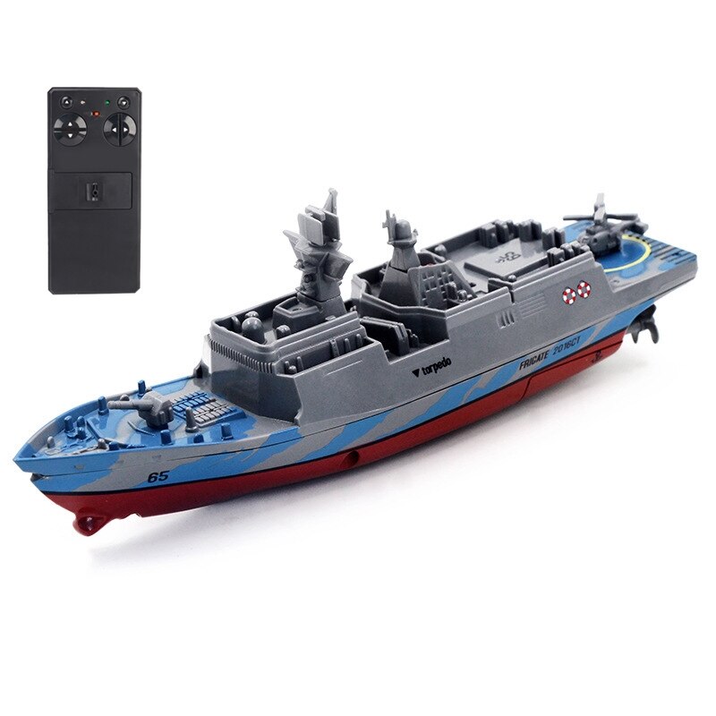 Alle retninger navigere simulation rc krigsskib dual blade strøm fra vand vandtæt elektrisk 2.4g fjernbetjening båd model: Grå